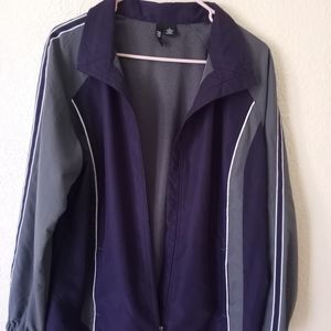 Ladies St. John's Bay Active Wear Purple & Gray Jacket  Large Mesh Lined C5